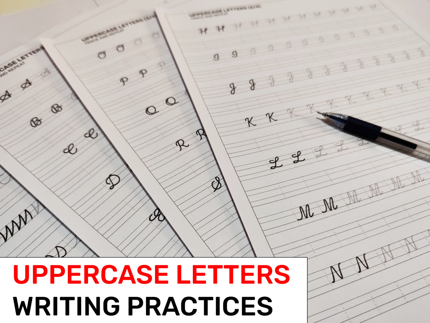 Printable Basic Cursive Handwriting Worksheets | Size A4 | Pages 41