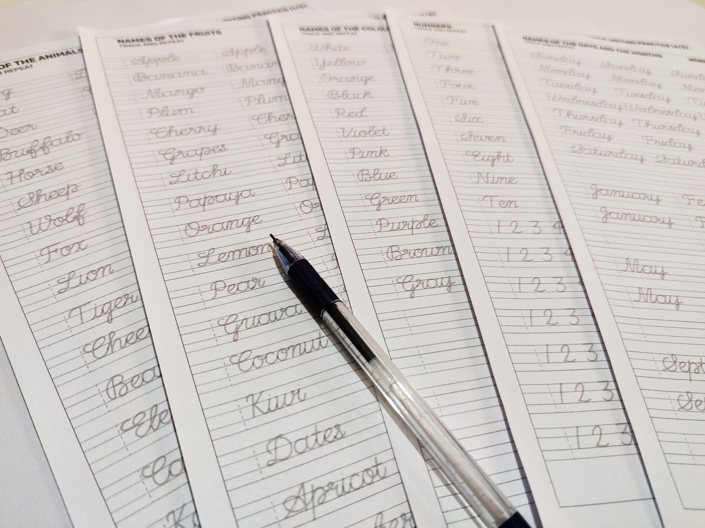 Printable Basic Cursive Handwriting Worksheets | Size A4 | Pages 41