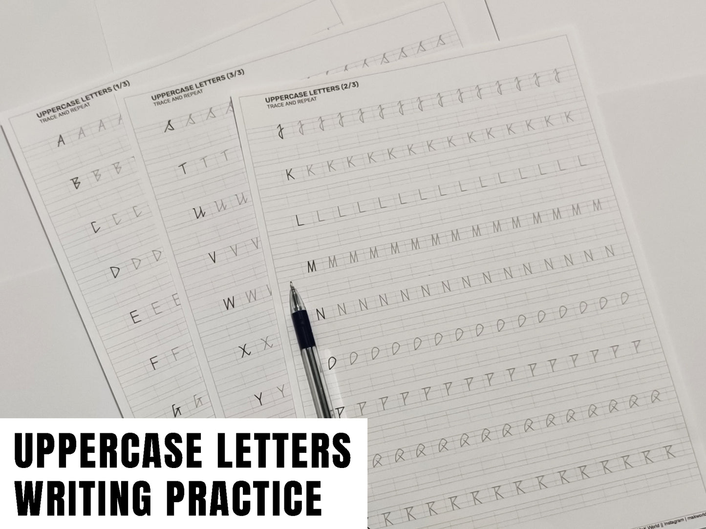 Printable Sharp Edge Cursive Handwriting Worksheets | Size A4 | Pages 38