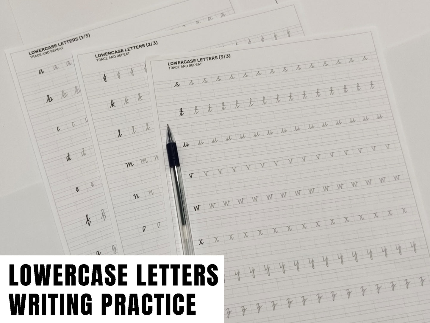 Printable Sharp Edge Cursive Handwriting Worksheets | Size A4 | Pages 38