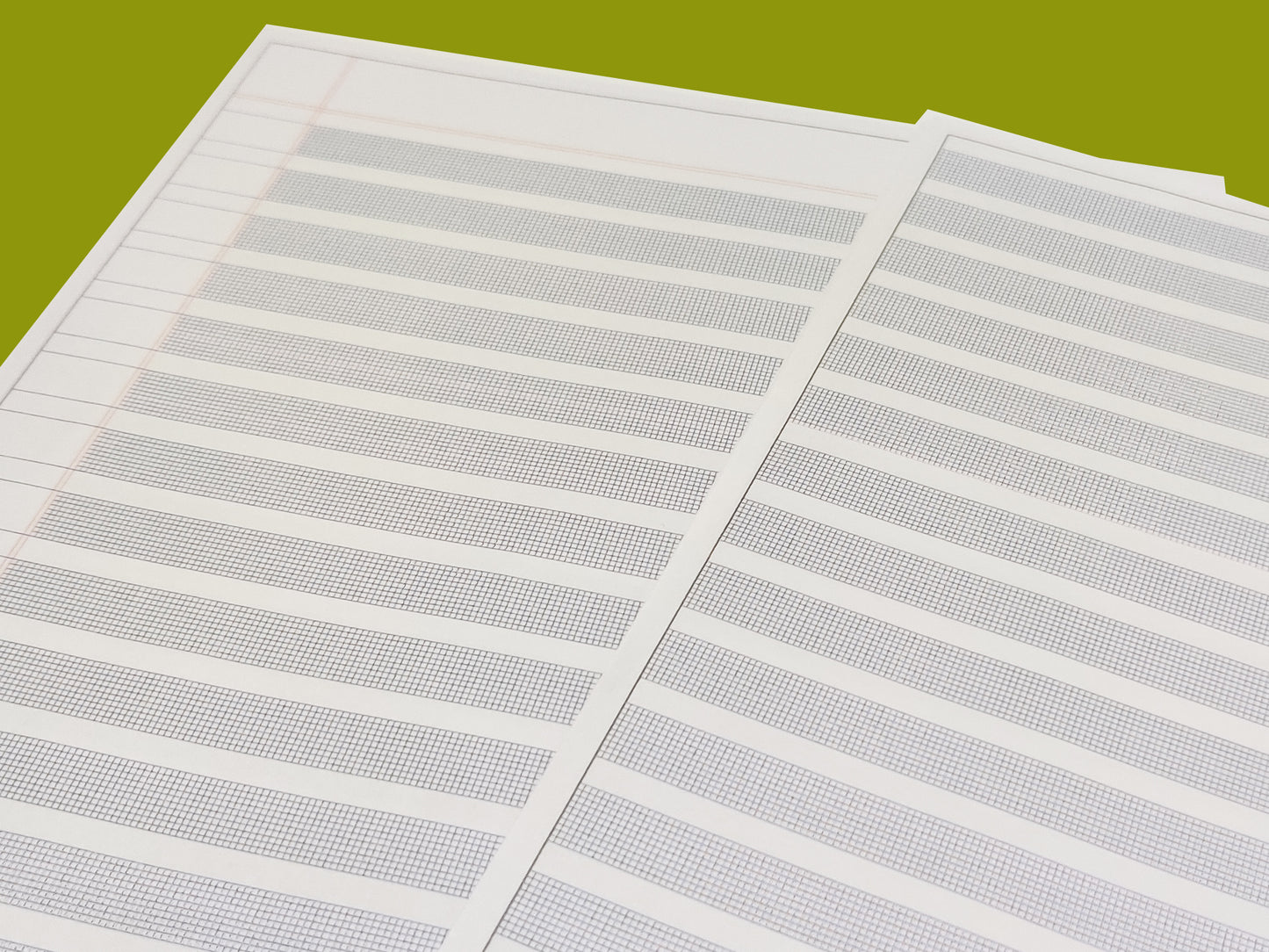 Printable Partial Graph Paper templates for Handwriting practices | Size A4 | Pages 8