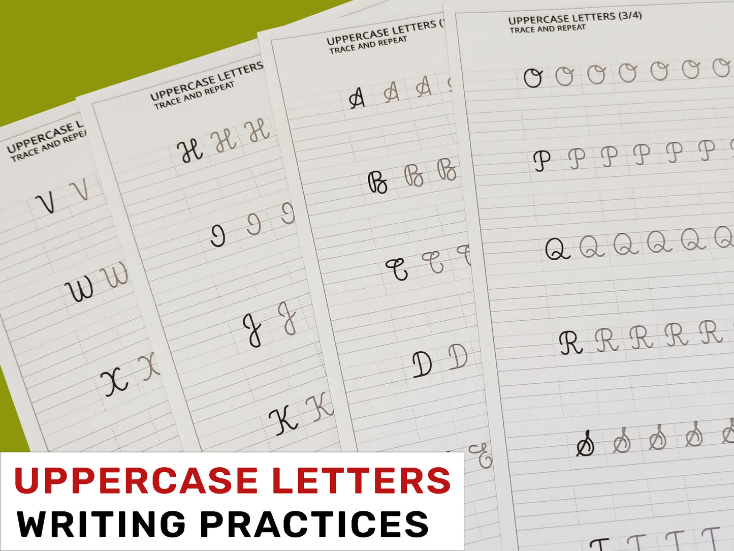Printable Straight Cursive Handwriting Worksheets | Size A4 | Pages 41